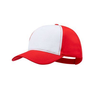 Gorra trucker 5 paneles con panel frontal blanco Roj