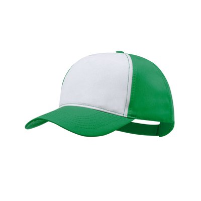 Gorra trucker 5 paneles con panel frontal blanco