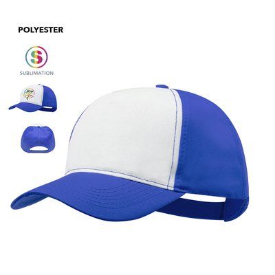 Gorra trucker 5 paneles con panel frontal blanco