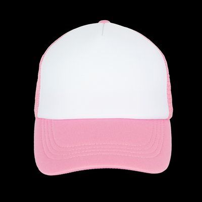 Gorra trucker con ajuste de plástico White / Aurora Pink
