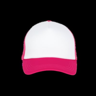 Gorra trucker con ajuste de plástico White / Fuchsia