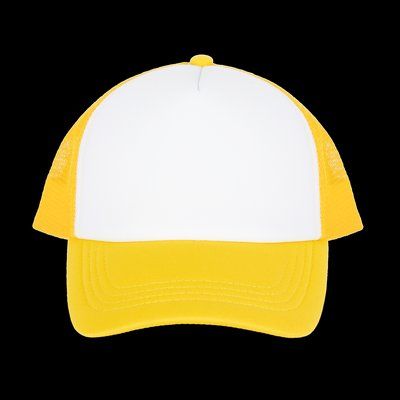 Gorra trucker infantil White / Solar Yellow