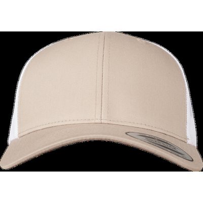 Gorra trucker retro bicolor Khaki / White