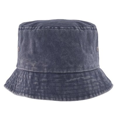 Gorro bob de algodón efecto lavado Azul Marino
