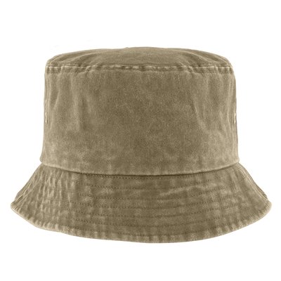Gorro bob de algodón efecto lavado Camel