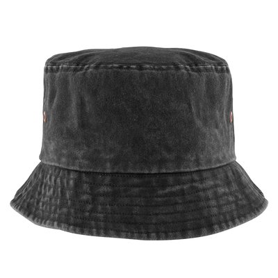 Gorro bob de algodón efecto lavado Negro