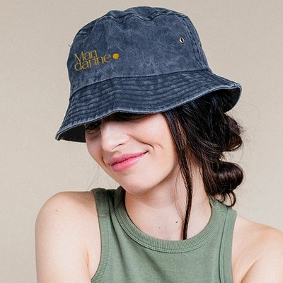 Gorro bob de algodón efecto lavado