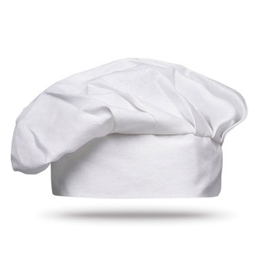 Gorro chef francés con cierre de velcro Blanco