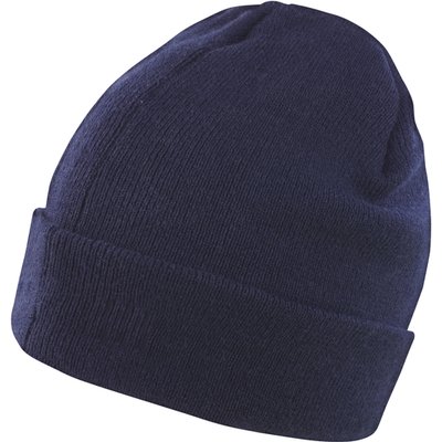 Gorro ligero cortavientos con polar y borde doblado Navy