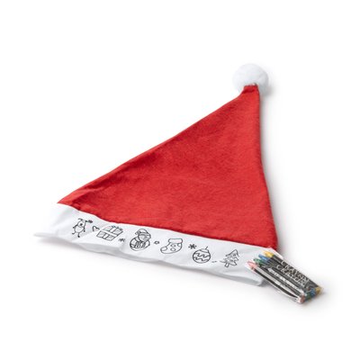 Gorro de Navidad infantil para colorear