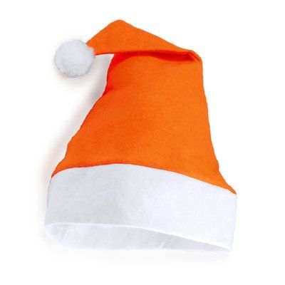 Gorro navideño de poliéster talla única Naranja Talla Única Adulto