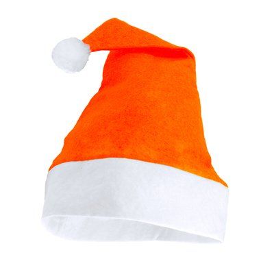 Gorro navideño de poliéster talla única Naranja