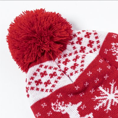 Gorro Navideño con Pom Pom a Juego