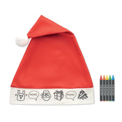 Gorro Niños Papá Noel para Colorear