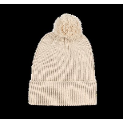 Gorro con pompón eco Light Sand