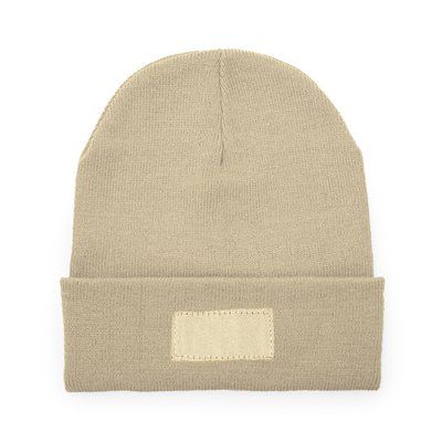 Gorro de punto acrílico doble capa Beige Talla Única Adulto