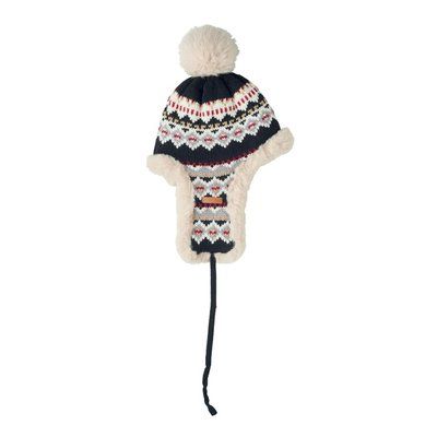 Gorro de punto con orejeras y forro polar