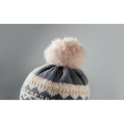 Gorro de punto con orejeras y forro polar