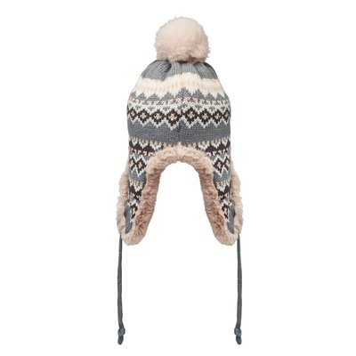 Gorro de punto con orejeras y forro polar