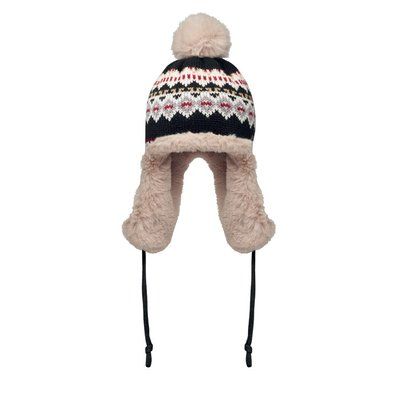 Gorro de punto con orejeras y forro polar