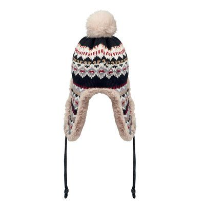Gorro de punto con orejeras y forro polar