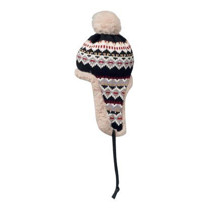 Gorro de punto con orejeras y forro polar