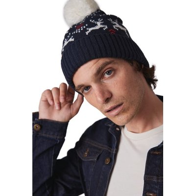 Gorro de punto con renos Navidad