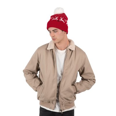 Gorro de punto con renos Navidad
