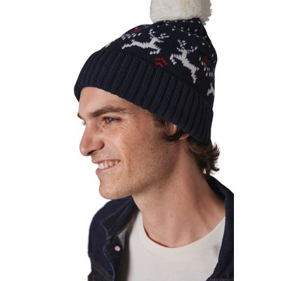 Gorro de punto con renos Navidad