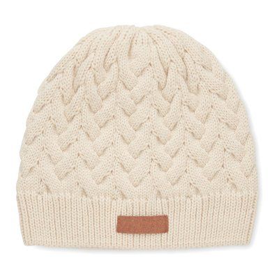 Gorro punto RPET Personalizable Beig