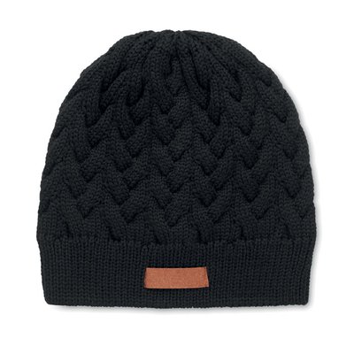 Gorro punto RPET Personalizable Negro