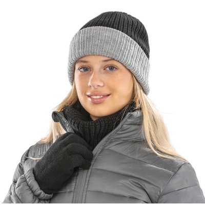 Gorro trenzado con dobladillo