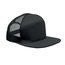 Gorra de 7 paneles con visera plana y malla Negro