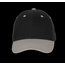 Gorra de algodón con 6 paneles y cierre ajustable Black / Light Grey