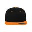 Gorra bicolor snapback Black / Neon Orange