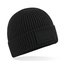 Gorro de punto con parche Black