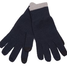 Guantes de punto compatibles con pantallas Navy / Light Grey S/M