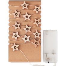 Guirnalda LED 20 Estrellas Madera Madera