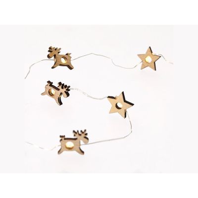 Guirnalda con Estrellas y renos LED