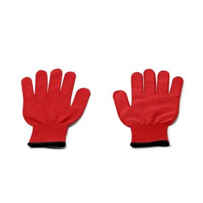 Guantes multiuso de nylon antideslizantes Rojo Talla Única Adulto