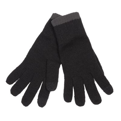 Guantes de punto compatibles con pantallas Black / Dark Grey L/XL