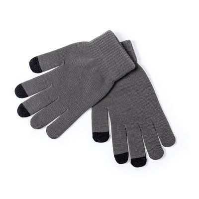Guantes táctiles antibacterianos publicitarios Gri