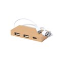 Hub 2 USB 2.0 y Tipo C Cartón RoHS
