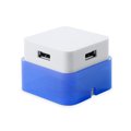 Hub 4 Puertos USB 2.0 Plegable con Recogecables Azul