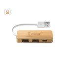 Hub Bamboo 2 USB-A y 1 USB-C