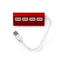 Hub USB 4 en 1 Rojo Talla Única Adulto