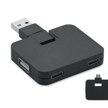 Hub 4 Puertos USB 2.0 Negro