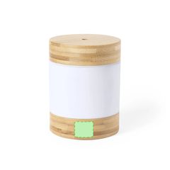 Humidificador de bambú con luz LED | En el frontal de la base | 30 x 25