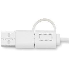 Hub 3 Puertos Bambú Cable 20cm | PLUG SIDE 1 | 10 x 5