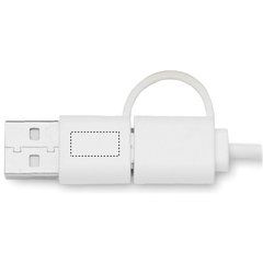 Hub 3 Puertos Bambú Cable 20cm | PLUG SIDE 2 | 10 x 5